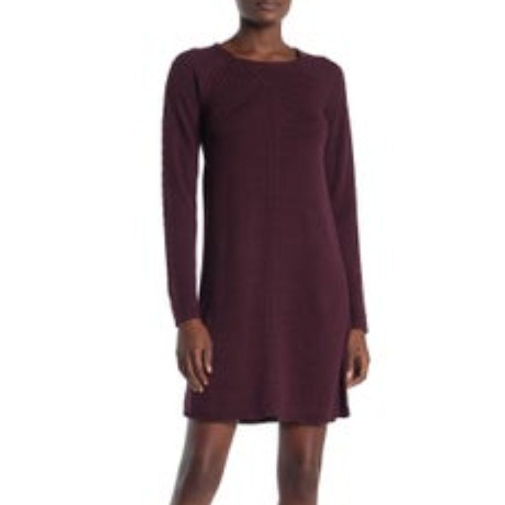 Papillon Long Sleeve Ribbed Knit Dress sz Large